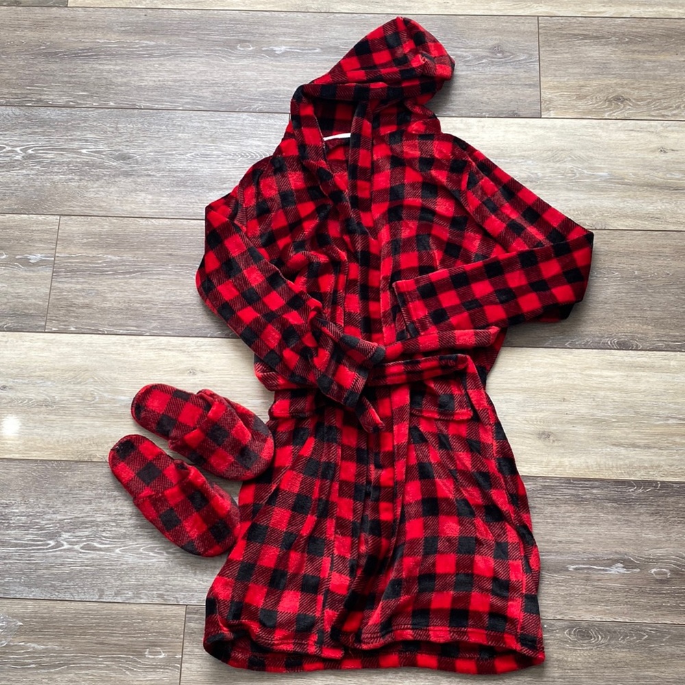 Boys robe with slippers